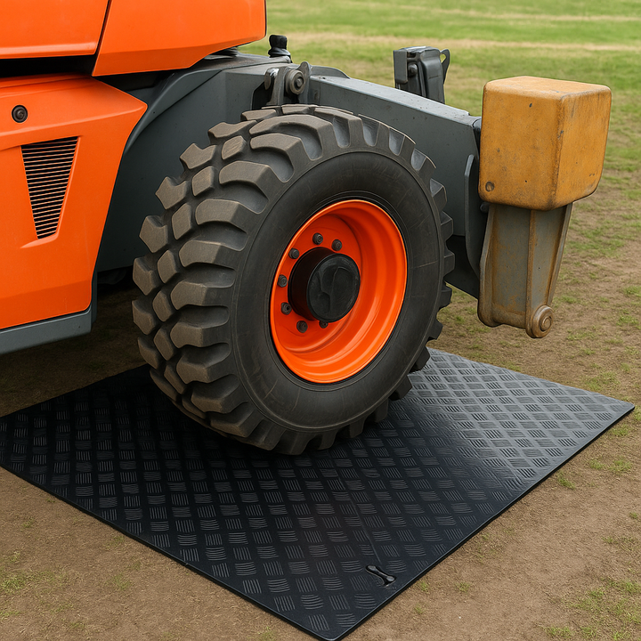 Dark Slate Gray High-Strength DeckTuff™ Access Mat Non-Slip, 20 Tonne Capacity Ideal for Groundworks & Utilities