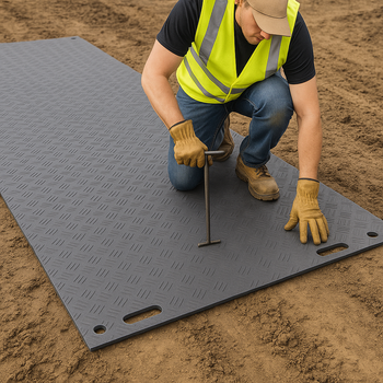 High-Strength DeckTuff™ Access Mat Non-Slip, 20 Tonne Capacity Ideal for Groundworks & Utilities