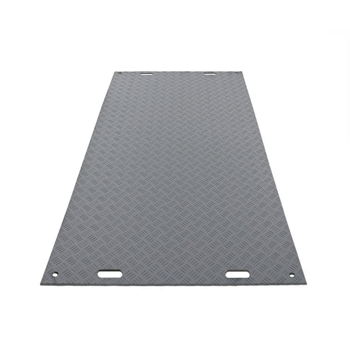 Slate Gray DeckTuff™ 20 Tonne Ground Protection Mat (2450 × 1230 × 12 mm) – Non-Slip Recycled Access Board for Construction, Groundworks & Utilities