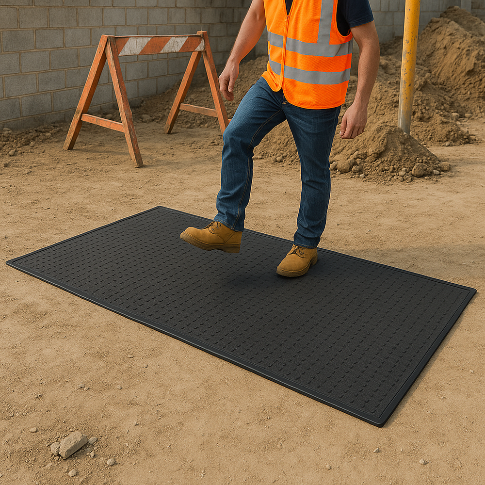 Dark Khaki EcoTread MaxMatting Pro Grade High-Performance Ground Mat 10-Tonne Load, UV & Frost Resistant Eco-Friendly Flooring